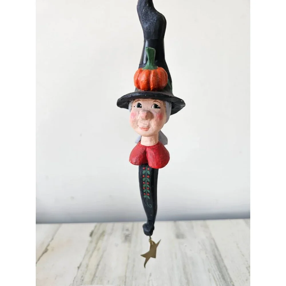 Vintage house of hatten witch Halloween star ornament pumpkin jack-o'-lantern de